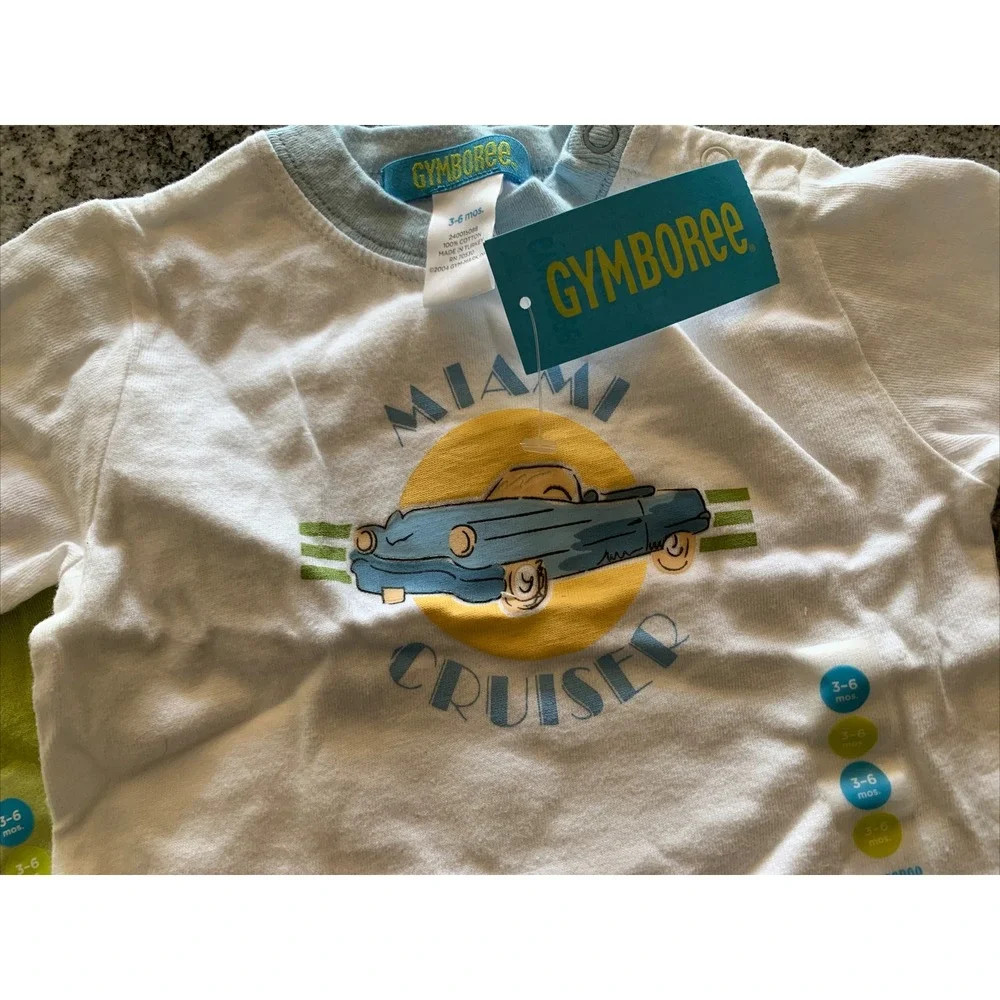 NEW Infant Boy 3-6M Gymboree 3 Piece Set Blue Miami Summer‎ NWT (M2)